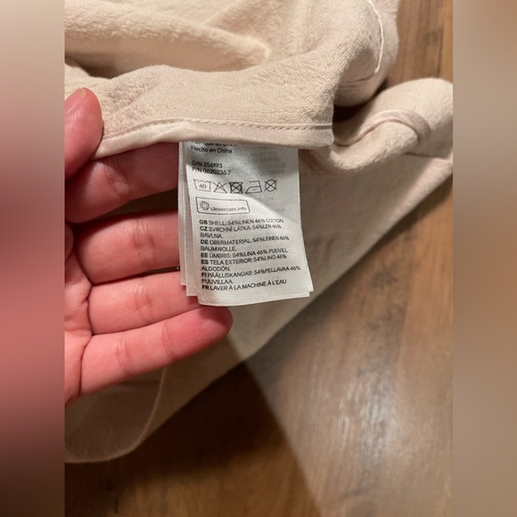 Long buttoned beige linen skirt - Picture 6 of 6